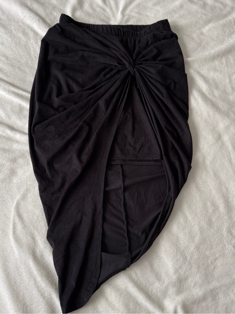 🏷️5 for $25 - Dark Gray/Black Twist-Front Women's Skirt